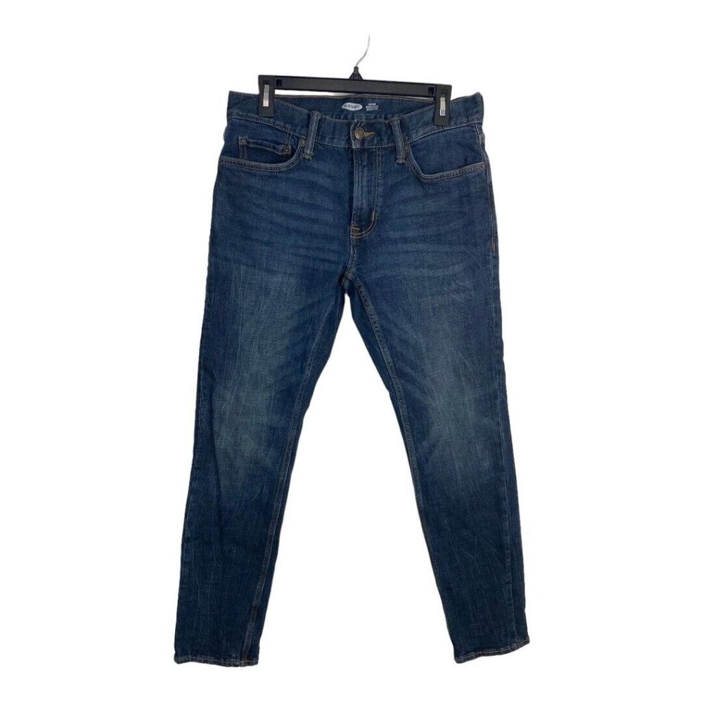 Old Navy Mens Jeans Size 31x30 Skinny Dark Wash Denim Zipper Fly